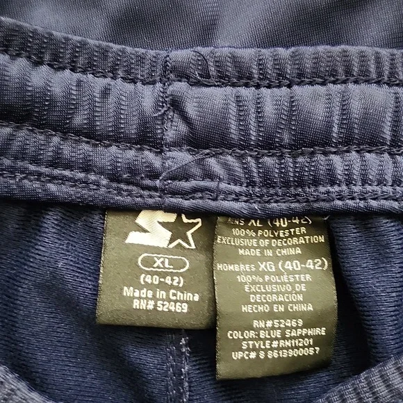 STARTER Blue and White Stripe Jogger Sweatpants Athletic Fit; Navy, Size:XL - Picture 5 of 13